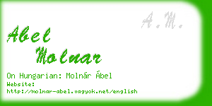 abel molnar business card